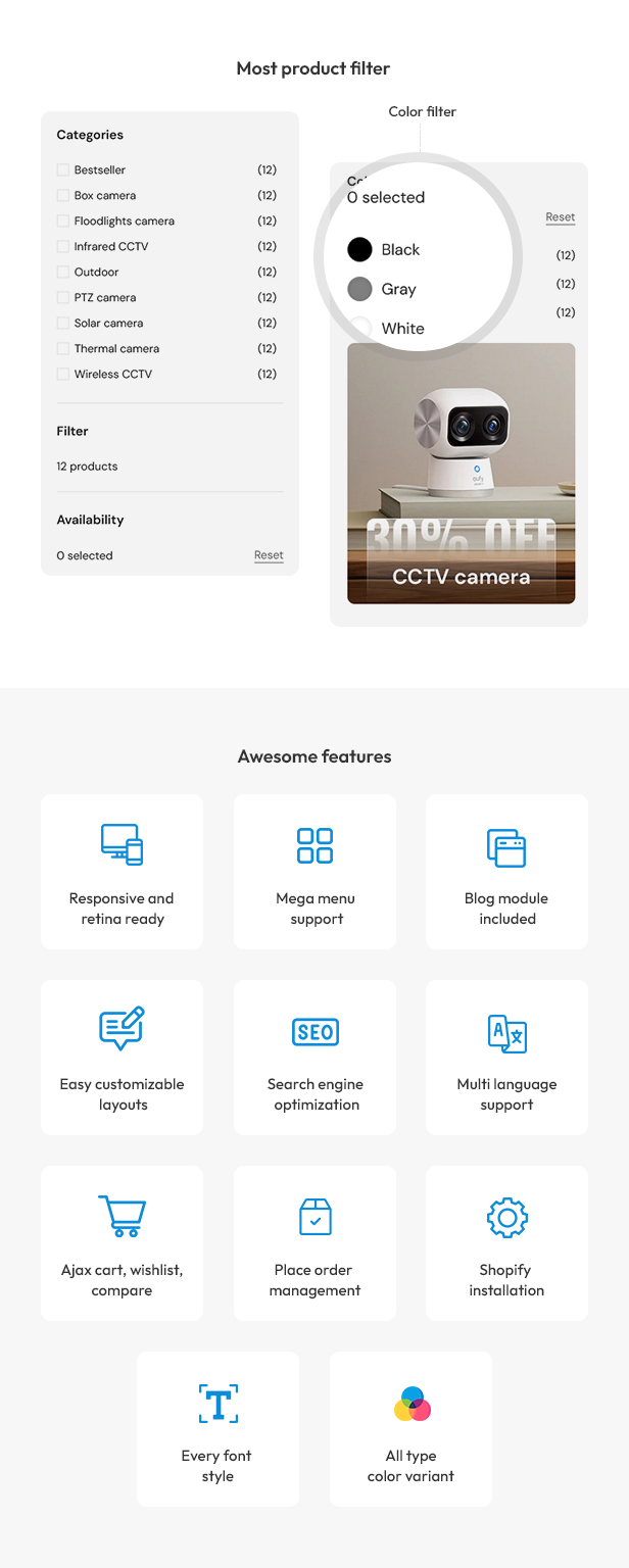 Amzo - CCTV & Camera eCommerce Shopify 2.0 Theme - 3